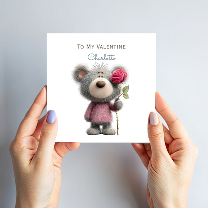 Valentine’s Day Card - Cute Teddy Design - C726