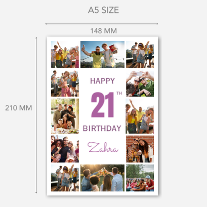 Photo Collage - 12 Photo Memories Card - PC33