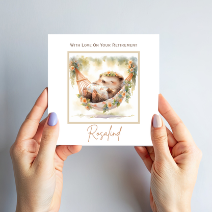 Cute Hedgehog Retirement Card - C659