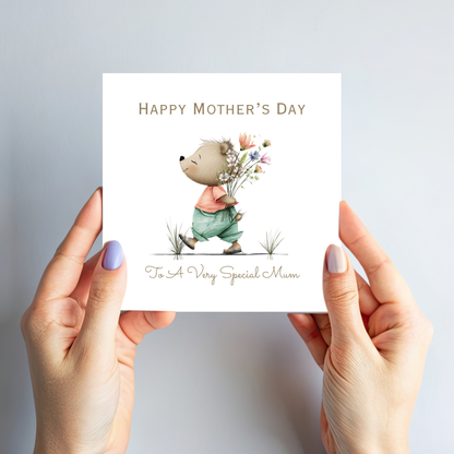 Mother's Day Card - Cute Teddy Design - C739