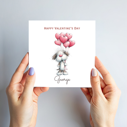 Valentine’s Day Card - Cute Dog Design - C778
