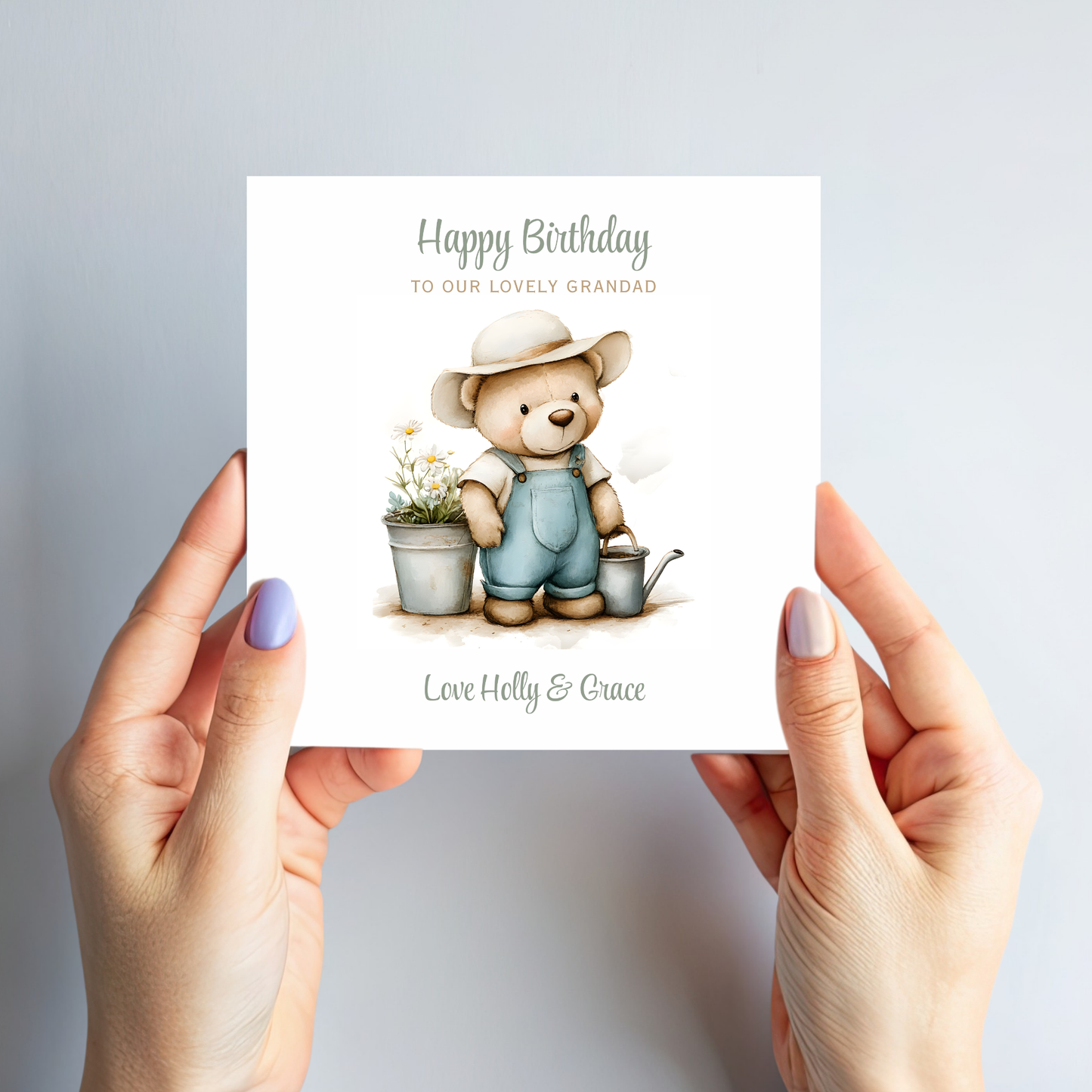 Teddy Gardening Birthday Card - C613