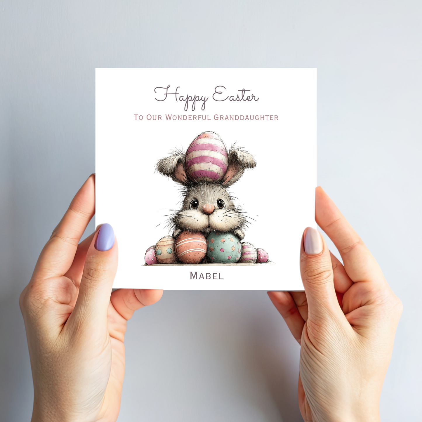 Easter Card With A Cute Bunny Design - C812
