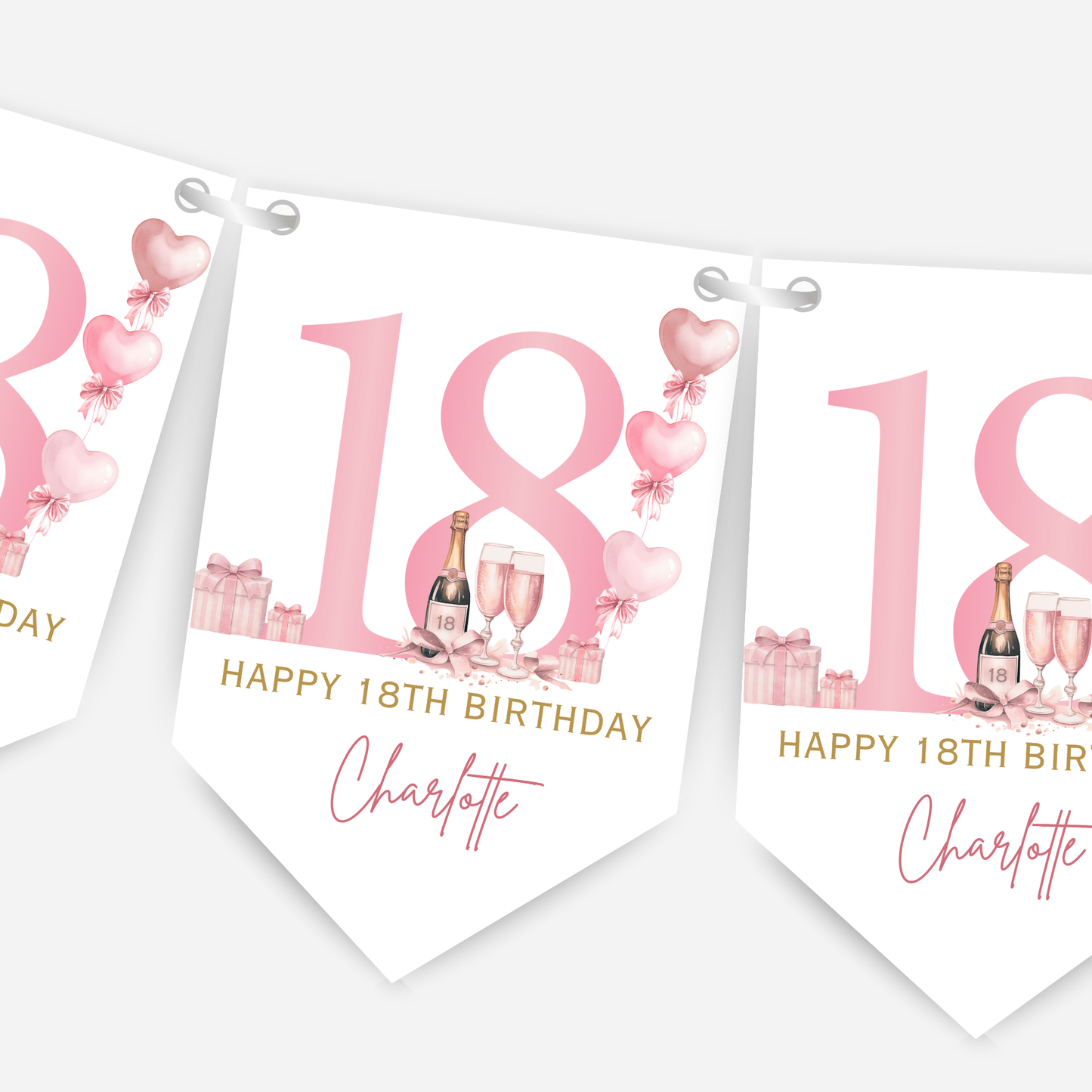 18th Or Any Age Birthday Bunting - B269