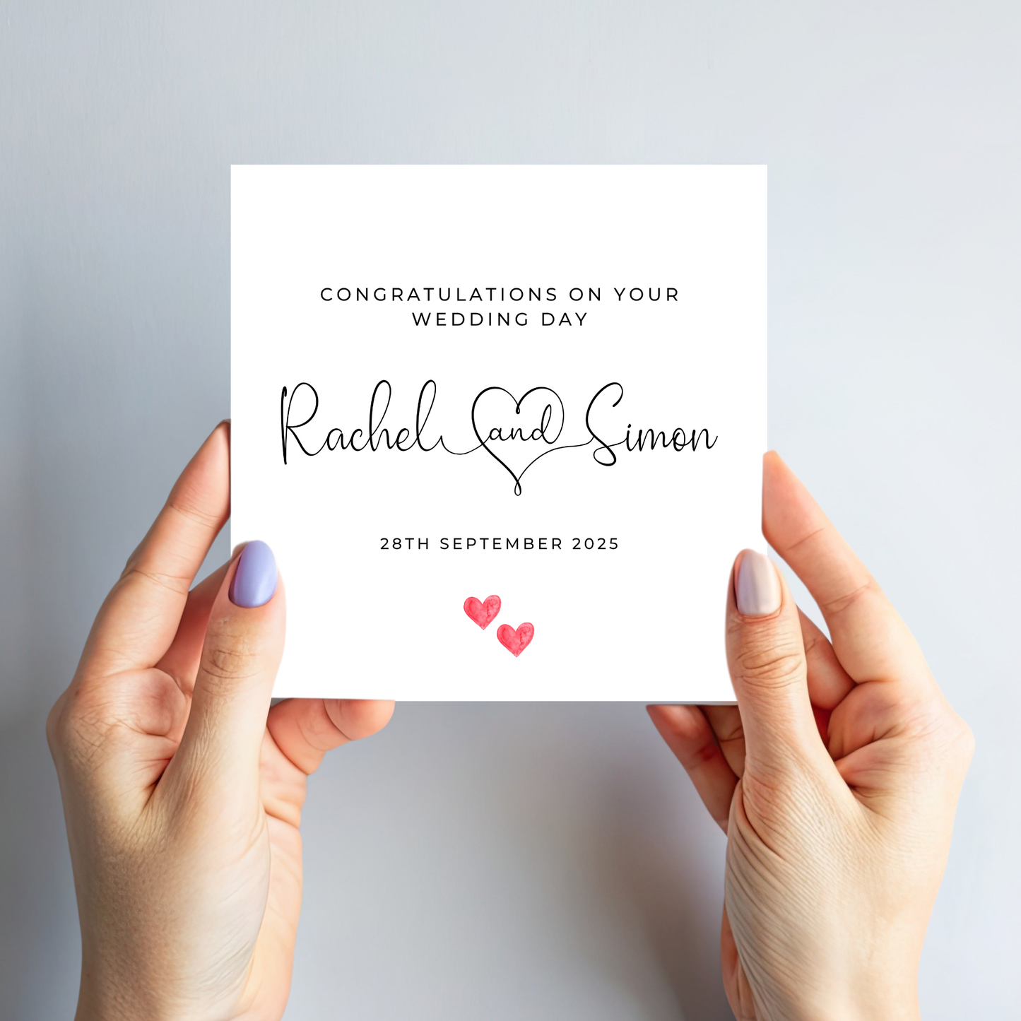 Intertwined Names Wedding Card - C117