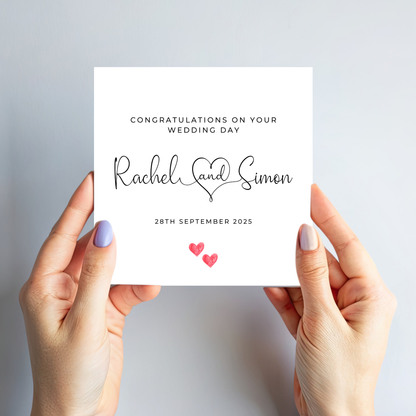 Intertwined Names Wedding Card - C117