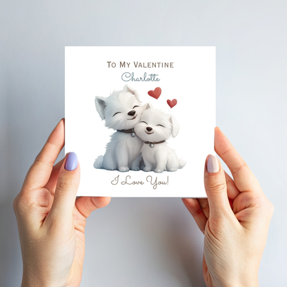 Valentine’s Day Card - Cute Puppy Design - C725