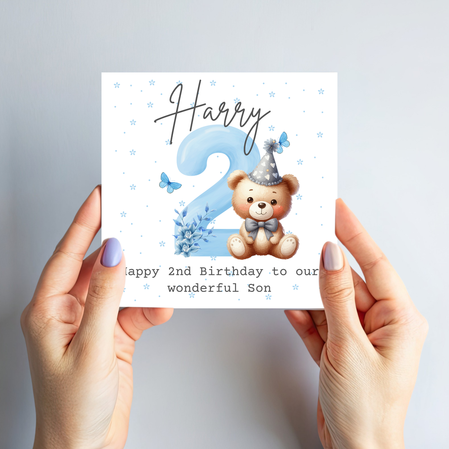 Cute Teddy Number Birthday Card - C144