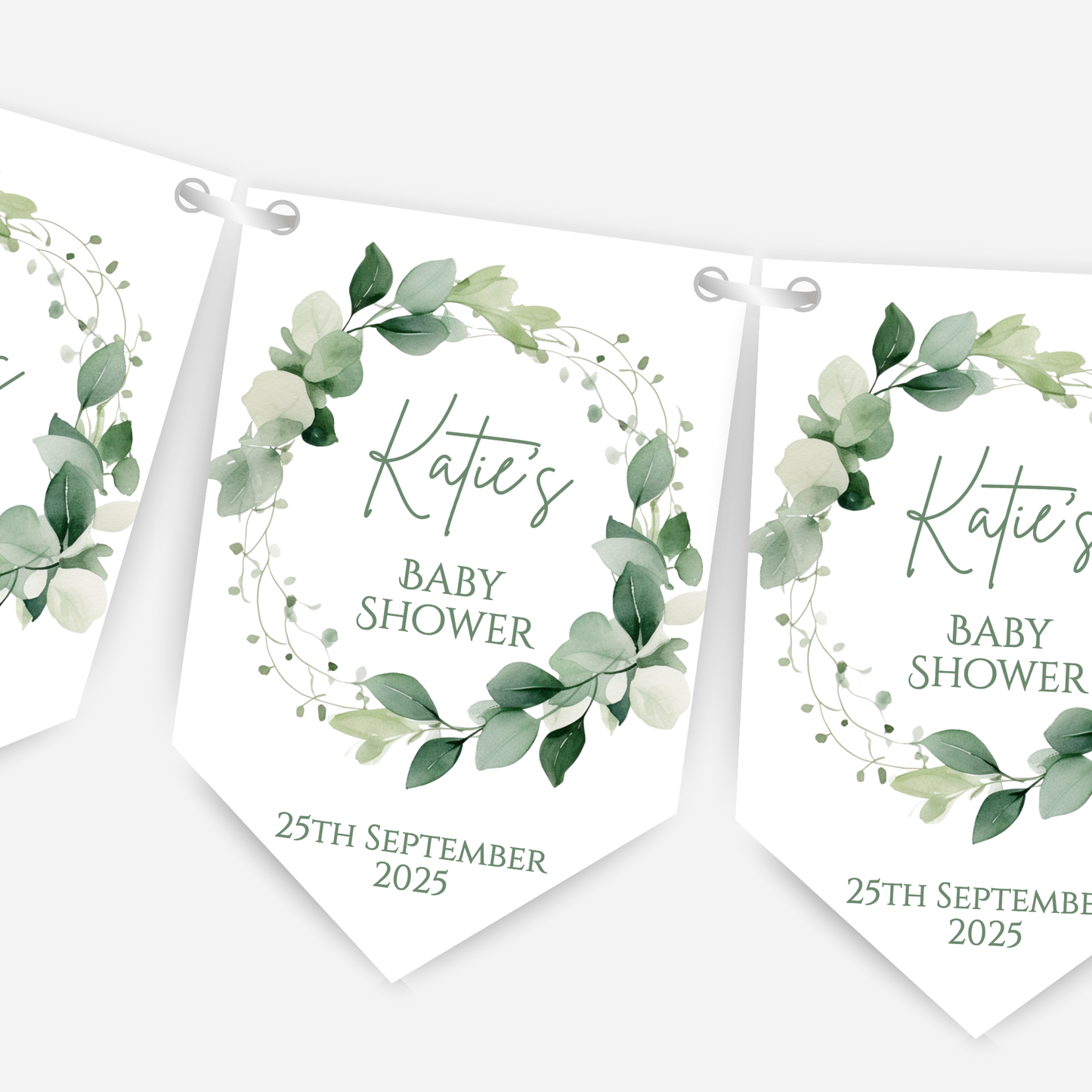 Neutral Foliage Baby Shower Bunting - B234