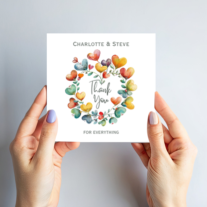 Thank you Card With A Heart Design - C823