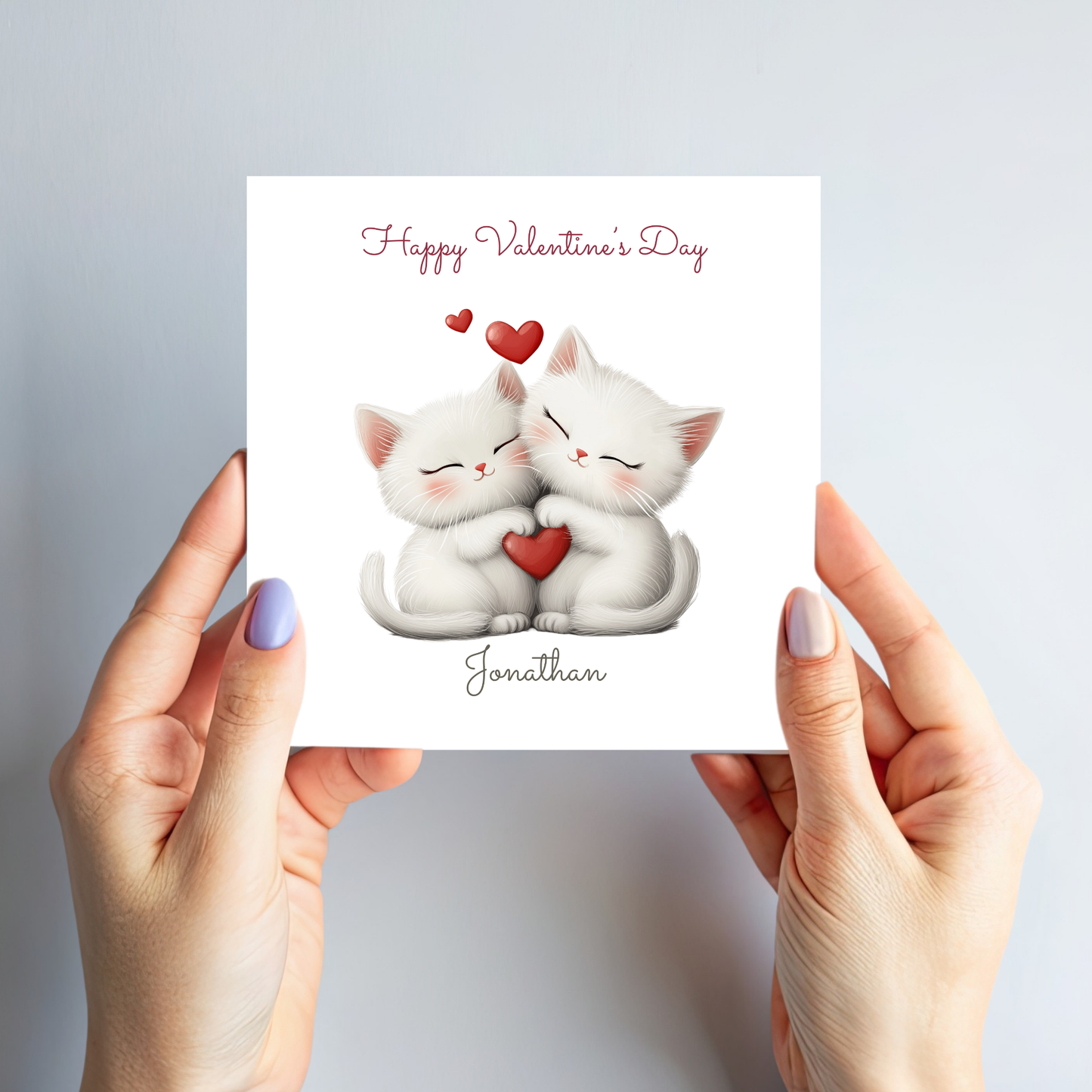 Valentine’s Day Card - Cute Kitten Design - C723