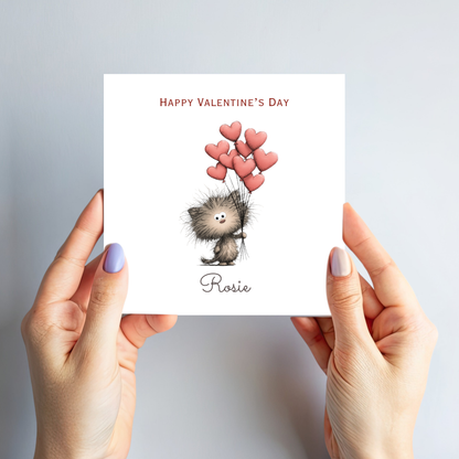 Valentine’s Day Card - Cute Cat Design - C779