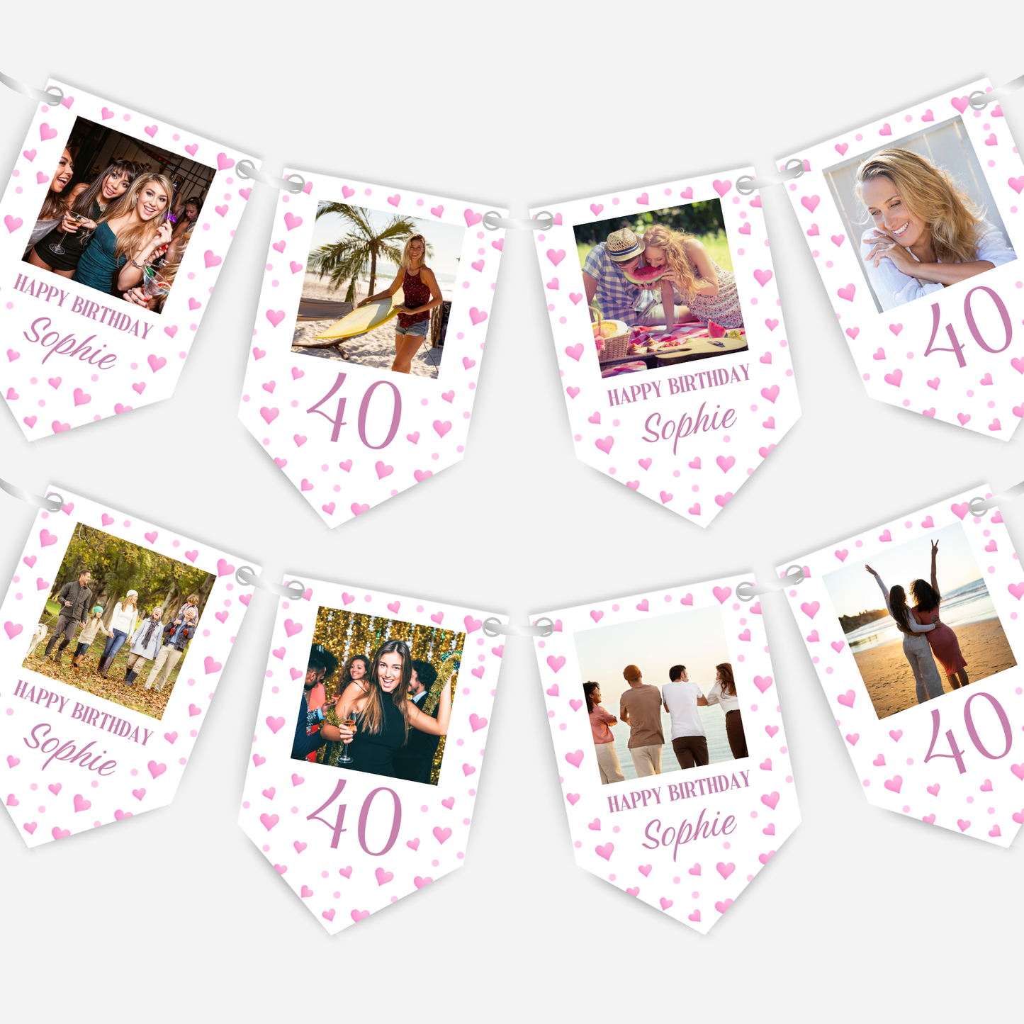 Personalised Photo Bunting Party Decoration - B282
