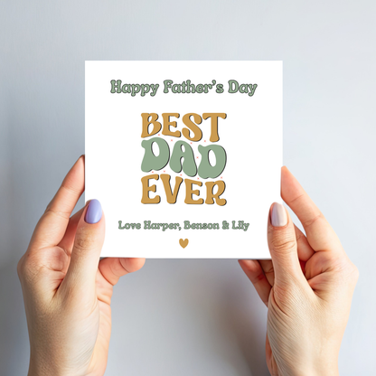 Father's Day Card - Funky Retro Design - C768