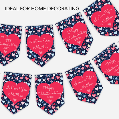 Floral Valentine's Day Bunting - S185V