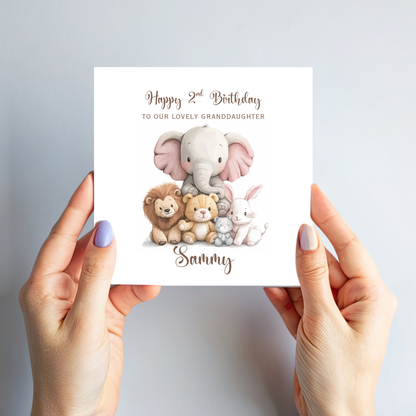 Cute Safari Animal Birthday Card - C542
