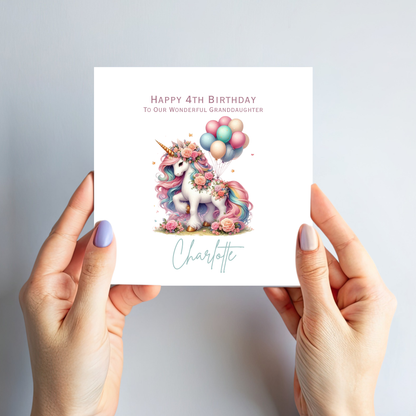 Unicorn Birthday Card - C607