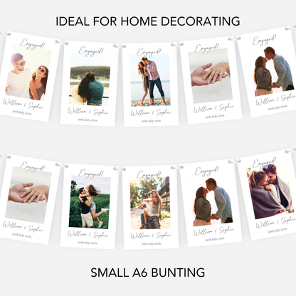 Colour Smaller Photo Engagement or Wedding Bunting -  S201