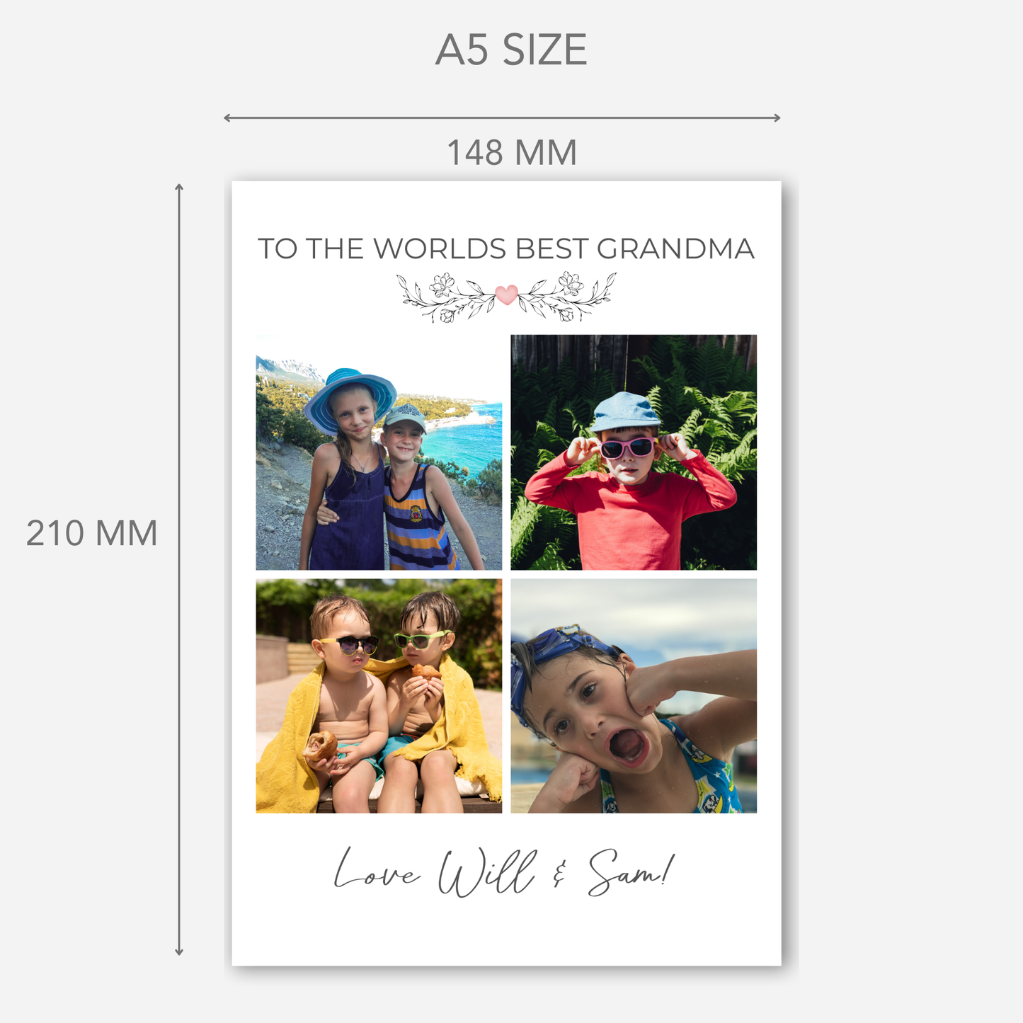 Happy Birthday Grandma, Mum or for anyone - Photo Card - PC17