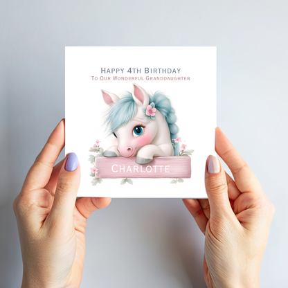 Cute Pony Birthday Card - C588