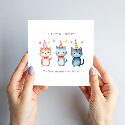 Cute Trio Of Kittens Birthday Card - C553