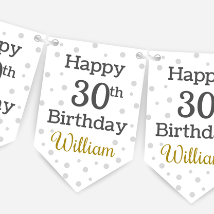 Polka Dot Birthday Bunting - B139