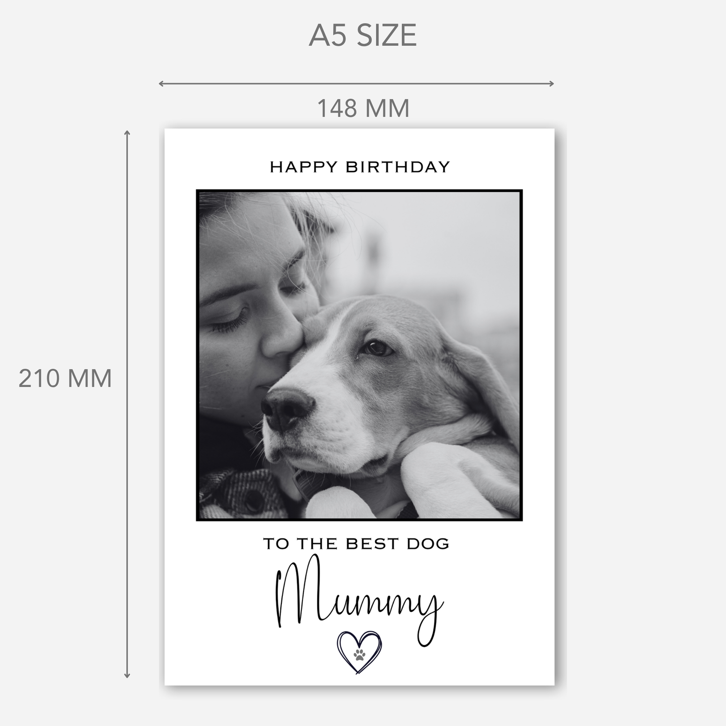 Happy Birthday to the Best Dog Mummy Photo Card - PC22