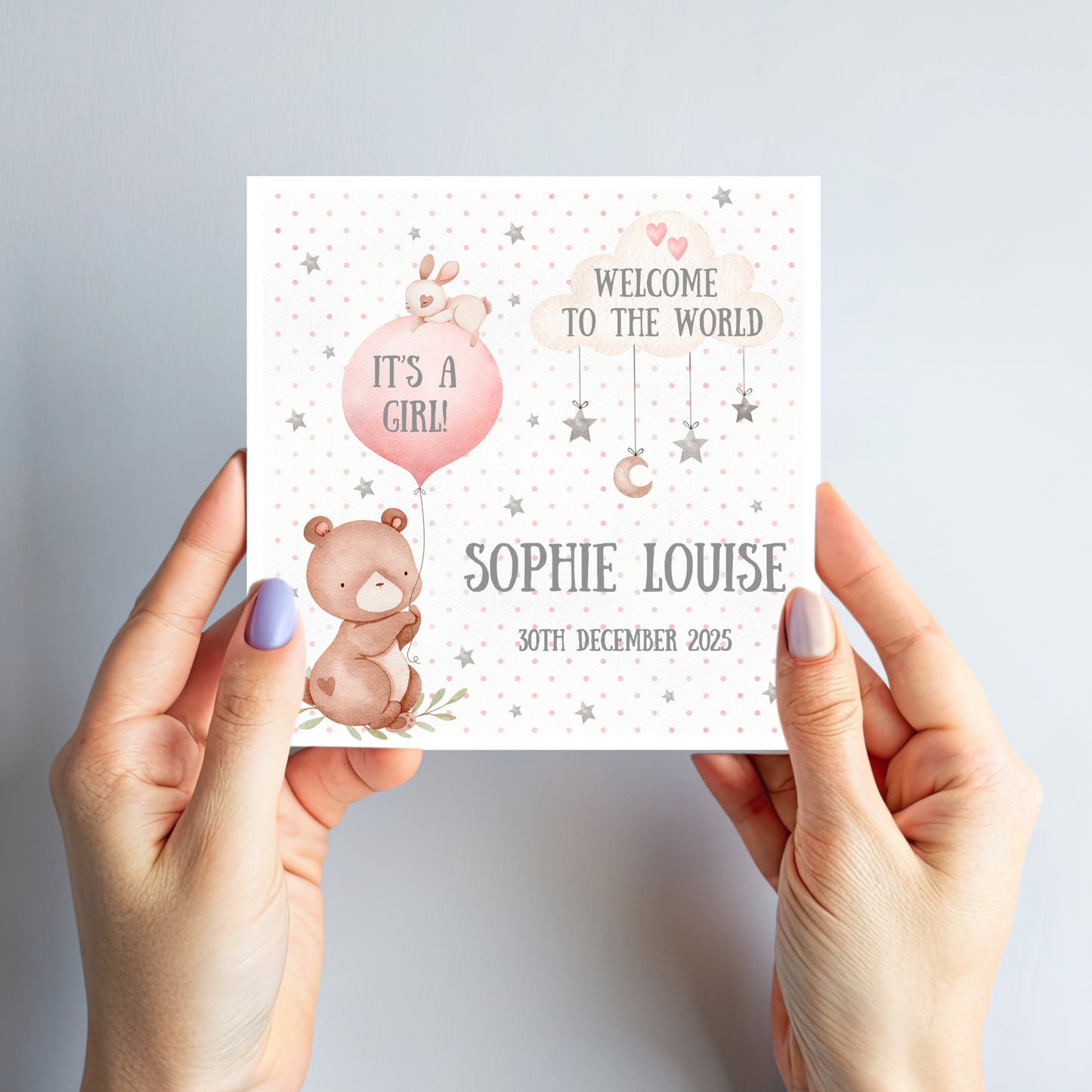 "Its A Girl" New Baby Card - C514