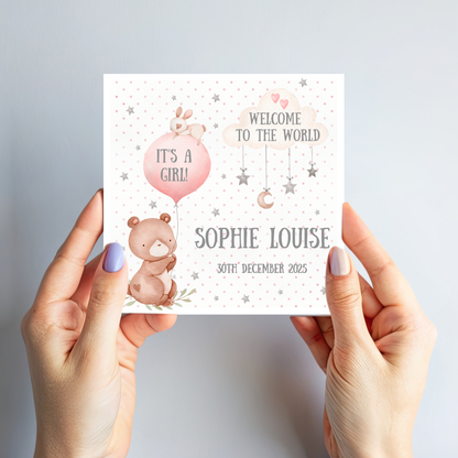 "Its A Girl" New Baby Card - C514