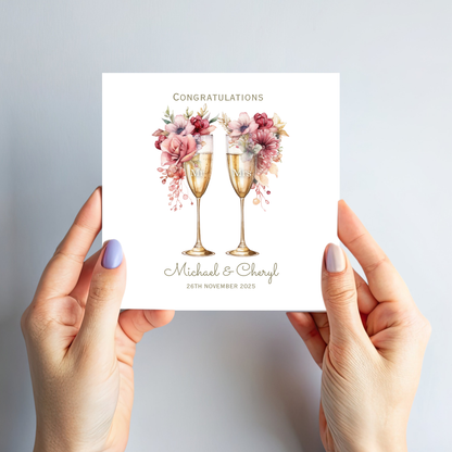 Floral Champagne Glasses - C682