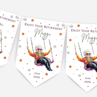 Fun Retirement or any occasion bunting  - B259