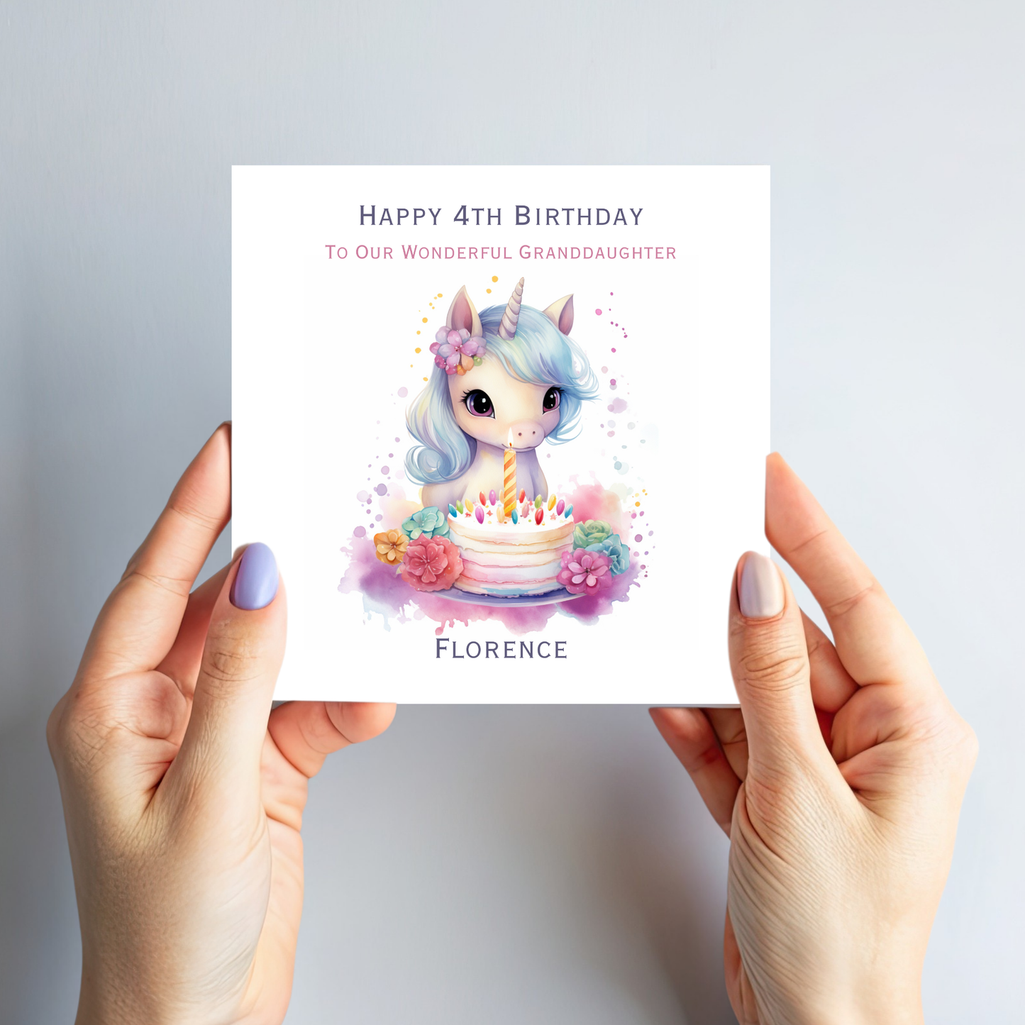 Cute Unicorn Birthday Card - C595