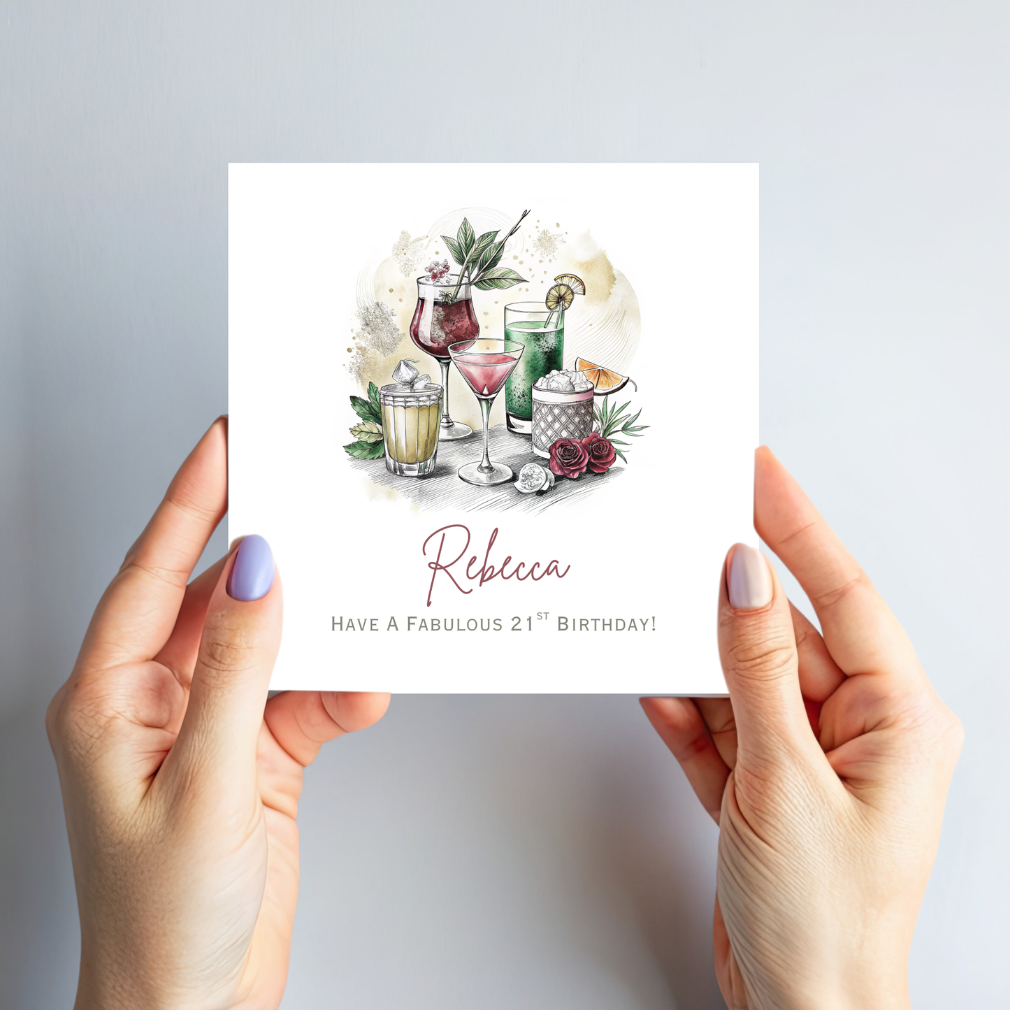 Cocktail Birthday Card - C623