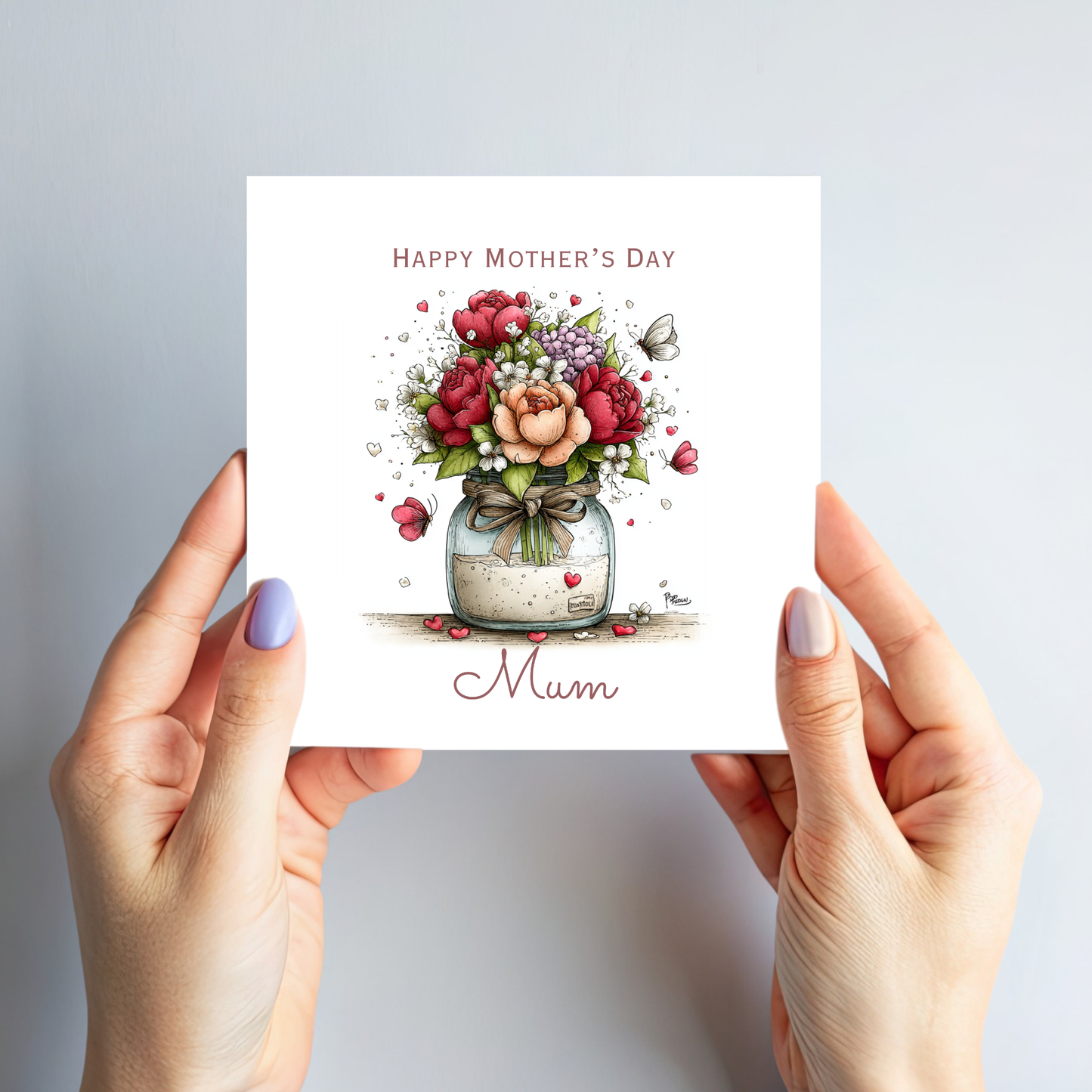 Mother's Day Card - Modern Flower Design - C741