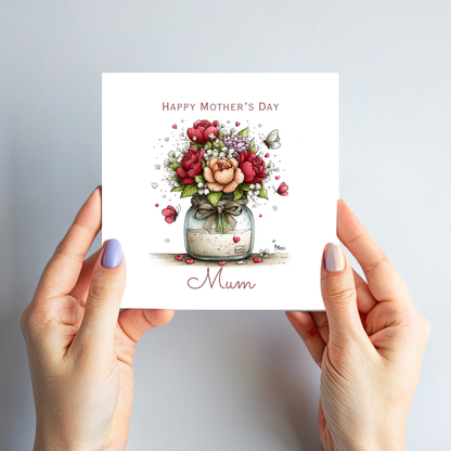 Mother's Day Card - Modern Flower Design - C741
