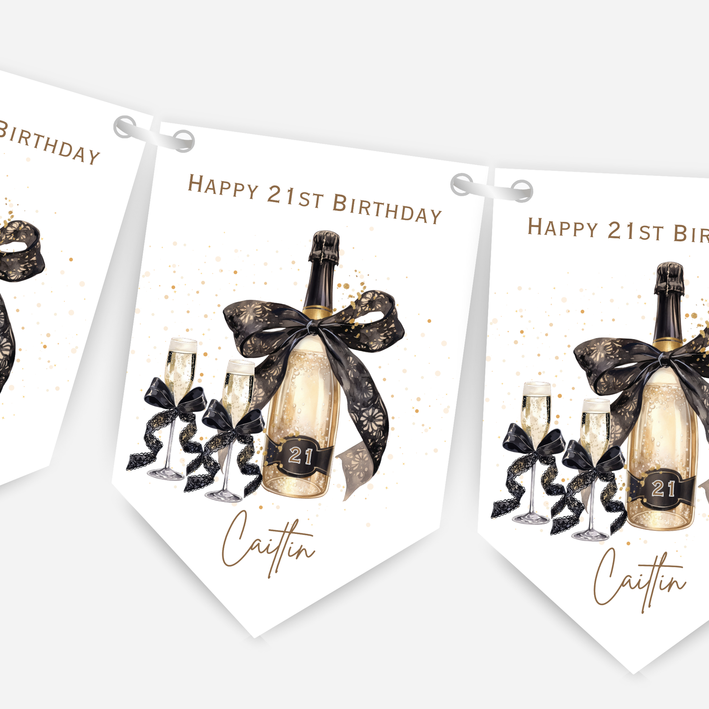 Bottle of Fizz Party Bunting - B262