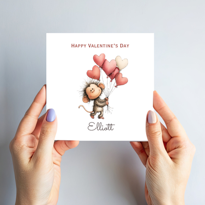 Valentine’s Day Card - Cute Monkey Design - C780