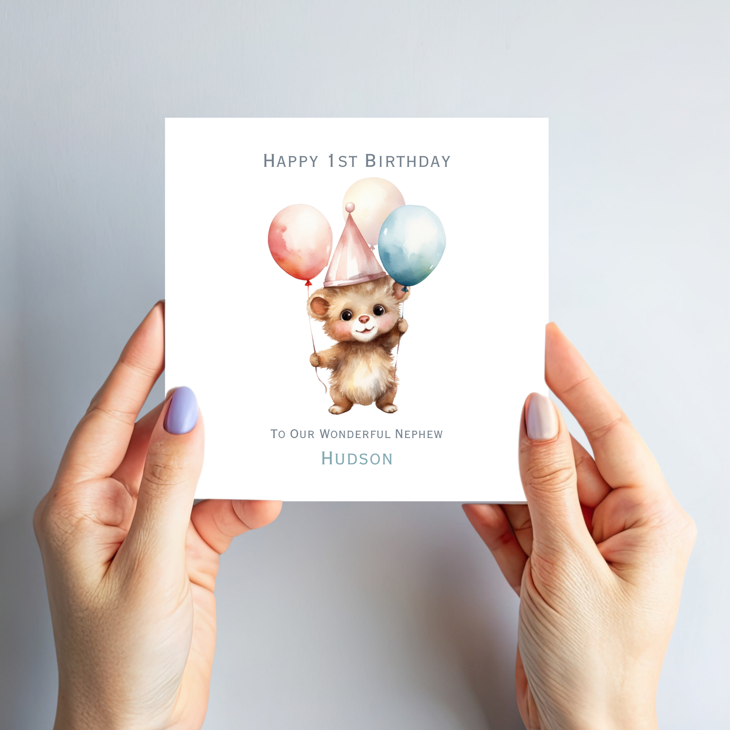 Party Teddy Birthday Card - C539