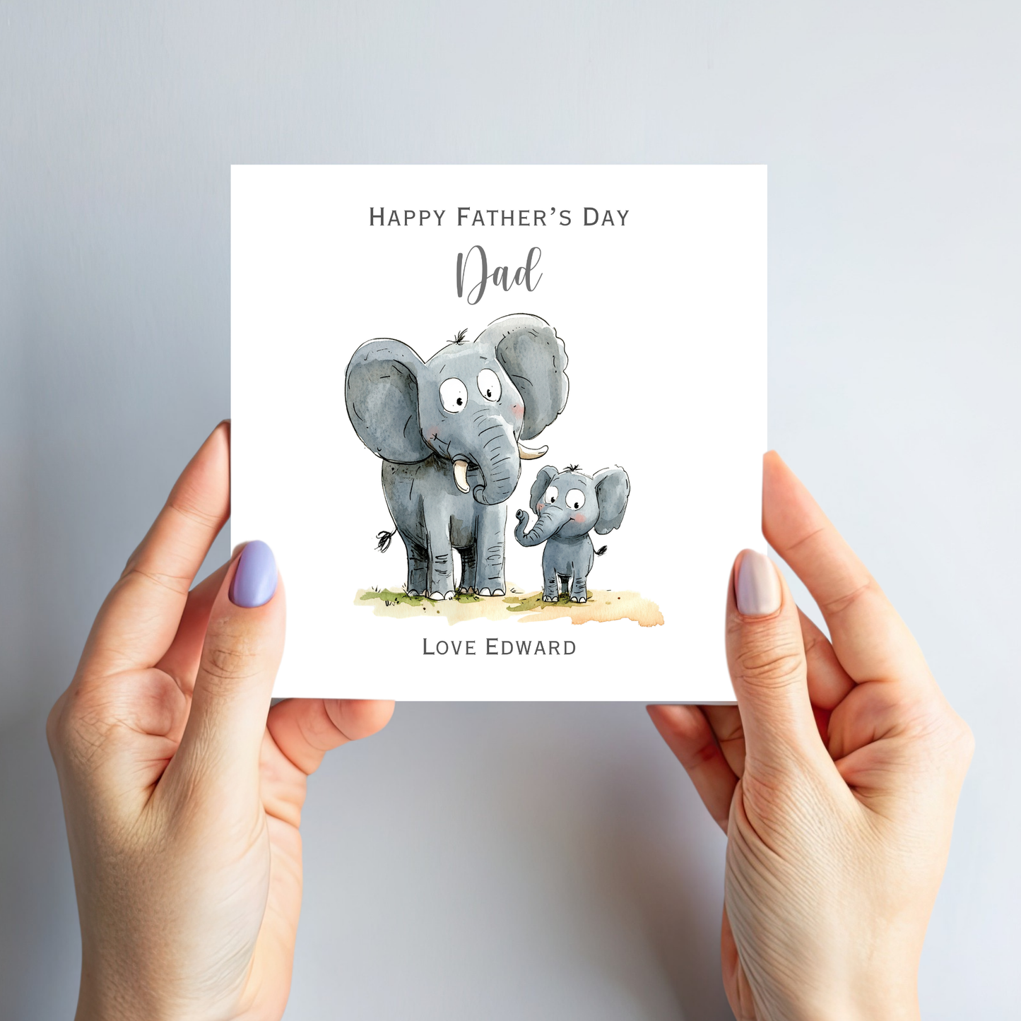 Father's Day Card - Cute Elephant Design - C792