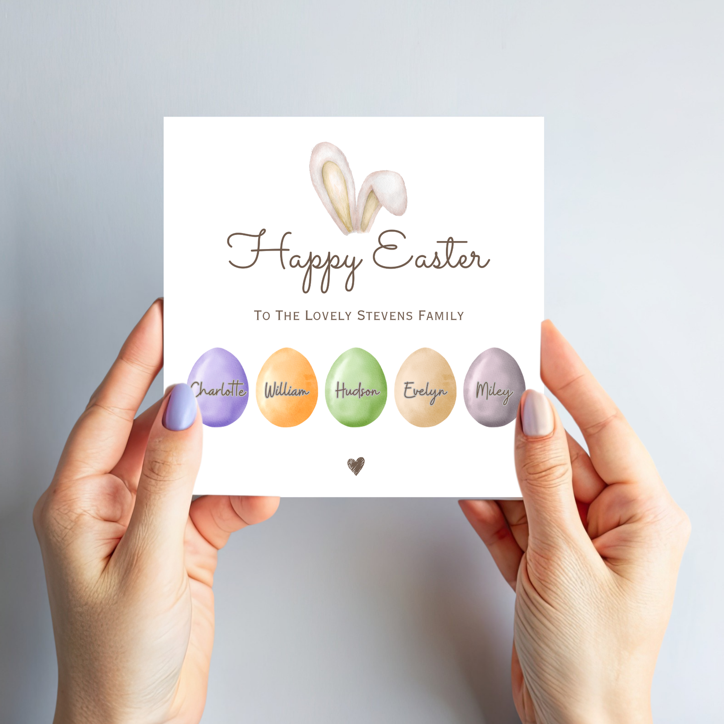 Easter Card With Family Design - C820