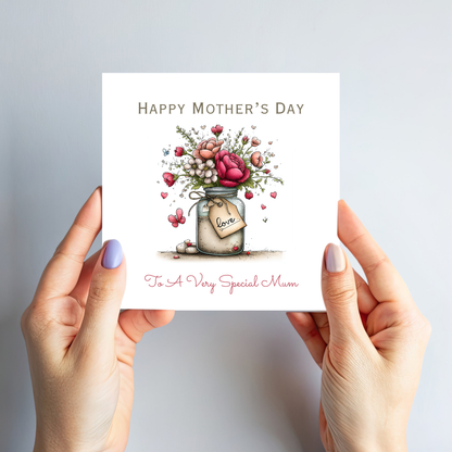 Mother's Day Card - Modern Flower Design - C740