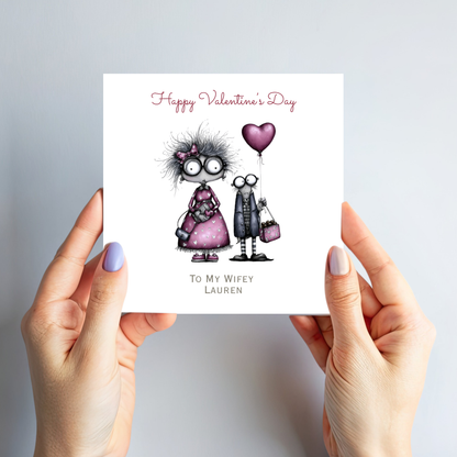 Valentine’s Day Quirky Couple Card  - C709