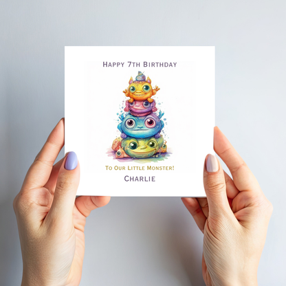 Colourful Monster Birthday Card - C604