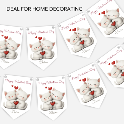 Valentine's Day Cute Kitten Bunting - S189V