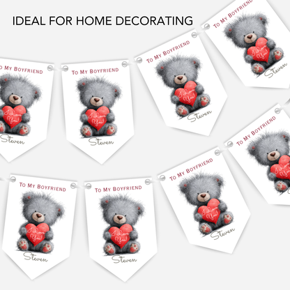 Valentine's Day Cute Teddy Bunting - S193V