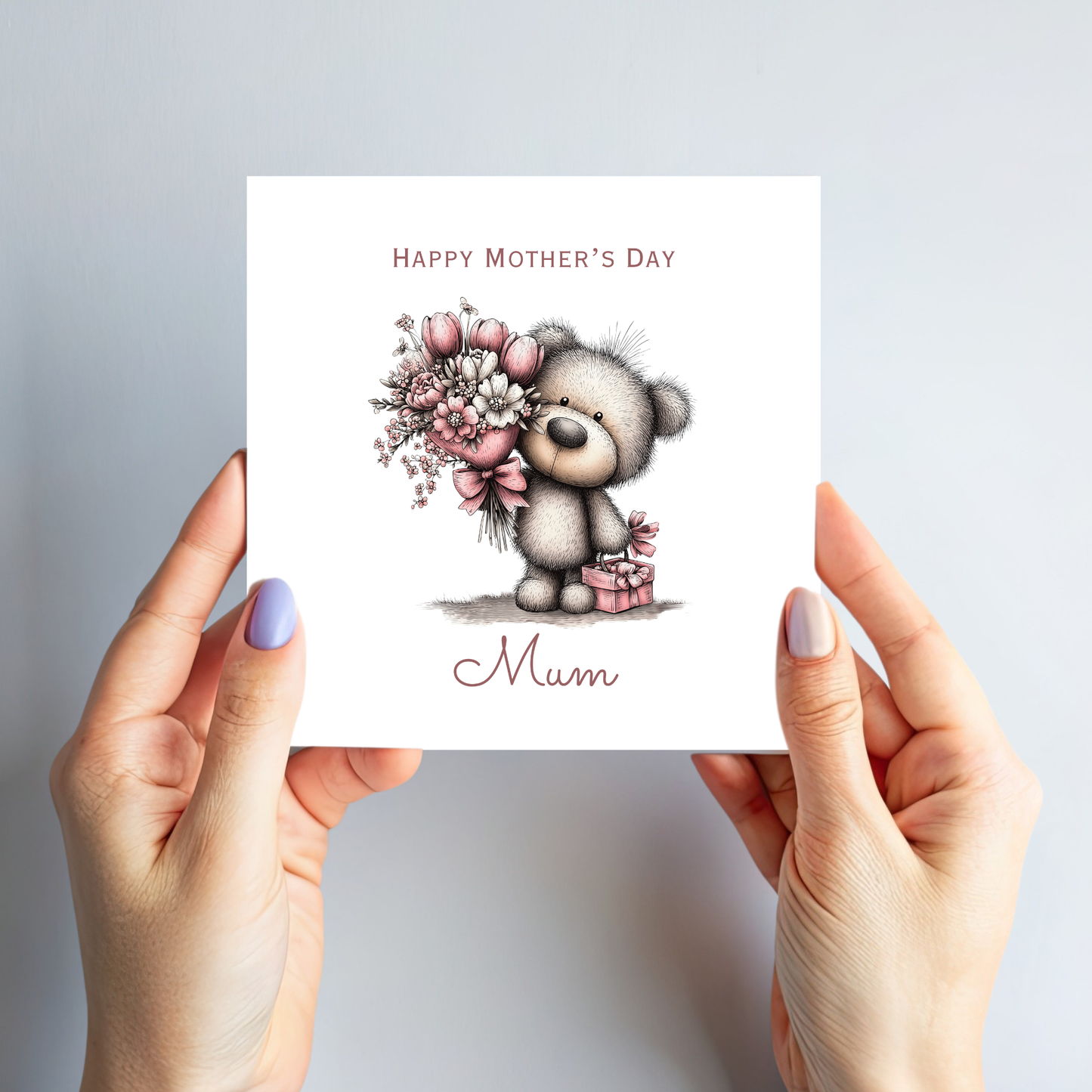 Mother's Day Card - Teddy Bear Design - C738