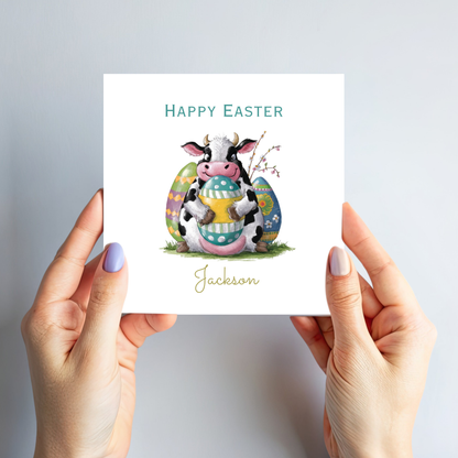 Easter Card Fun Cow Design - C816