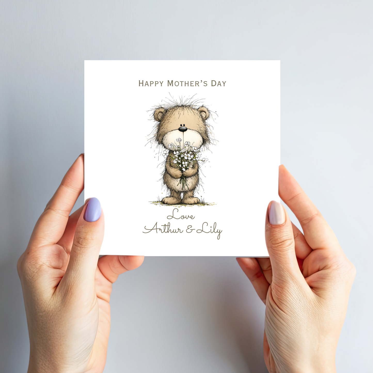 Mother's Day Card - Teddy Bear Design - C832