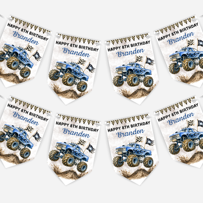 Monster Truck Birthday Bunting - B312
