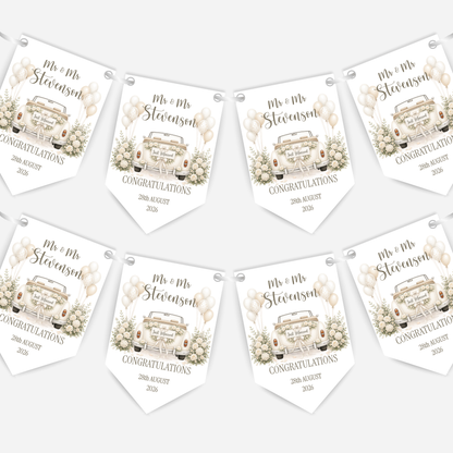 Wedding Car Bunting - B305